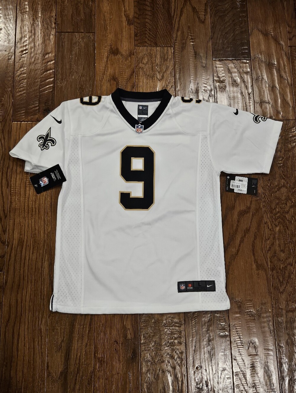 NWT NIKE NFL Big Boys/Girls Drew Brees New Orleans Saints Game Jersey - Sz Large